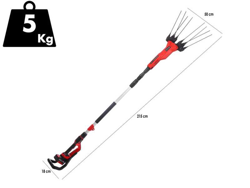 Einhell GE-FS 18/53 &ndash; Akku-Olivensch&uuml;ttler mit Teleskopstange &ndash; 18V 2,5Ah