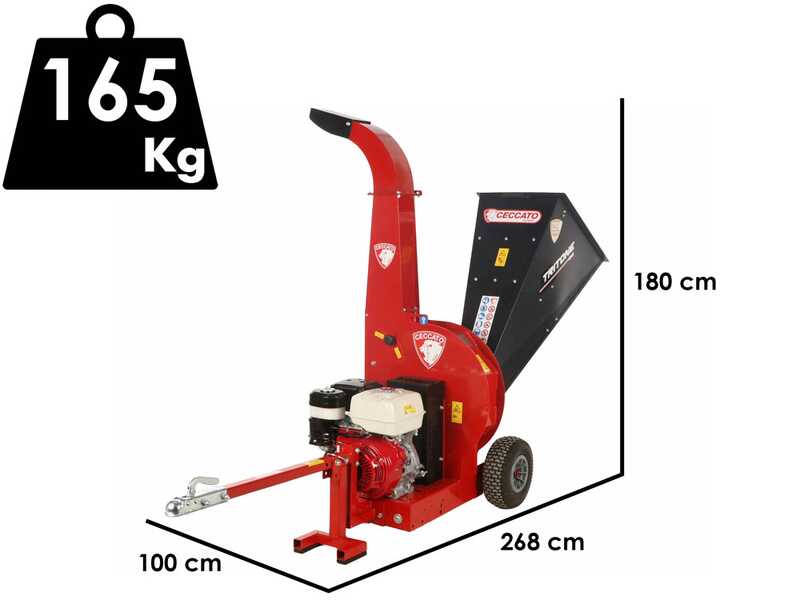 Ceccato Tritone BIG - Benzin-H&auml;cksler mit Anh&auml;ngerkupplung - Honda Motor GX 390