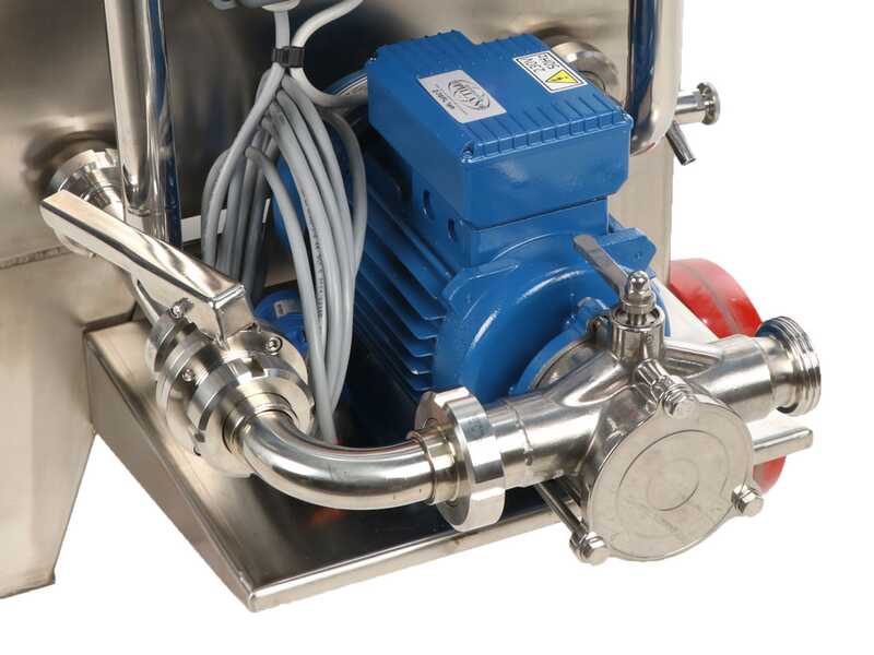 Enotecnica Pillan FC43 - Professioneller Weinfilter f&uuml;r Keller mit 30 Kartons 40x40 cm - Edelstahlrahmen und Pumpe