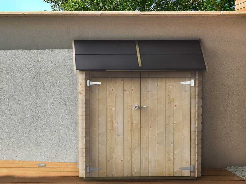 Alce Ambrogio 155x85 &ndash; Ger&auml;tehaus aus Holz &ndash; Pultdach &ndash; 155&times;85&times;165 cm