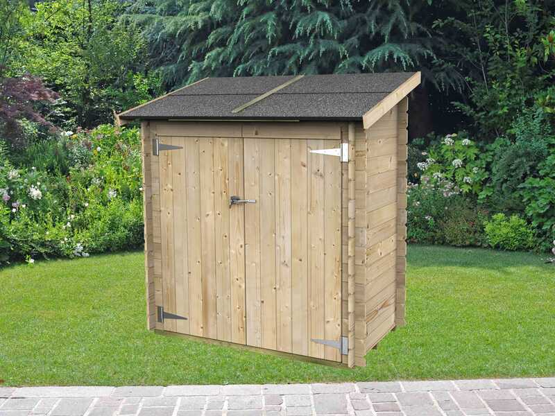 Alce Ambrogio 155x85 &ndash; Ger&auml;tehaus aus Holz &ndash; Pultdach &ndash; 155&times;85&times;165 cm