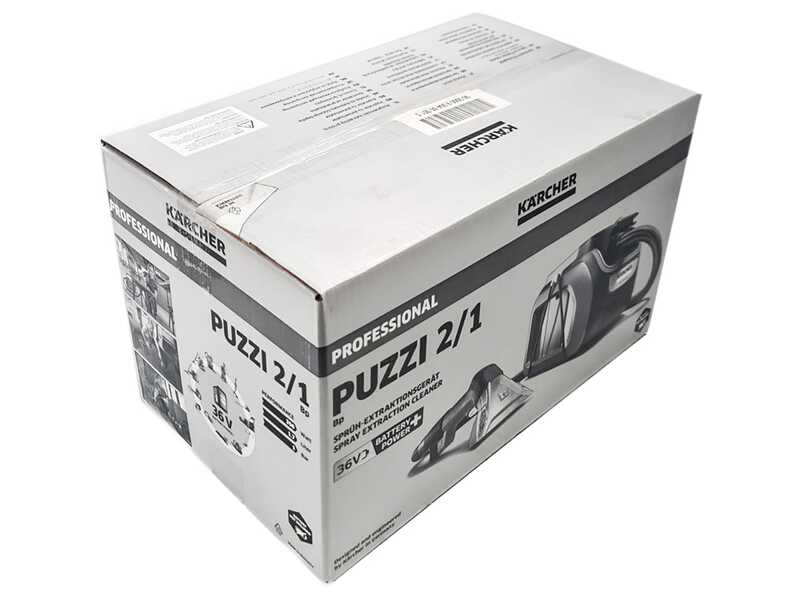 K&auml;rcher Pro Puzzi 2/1 Bp - Teppichreiniger - Tragbarer Nasssauger - 36V - OHNE BATTERIE UND LADEGER&Auml;T