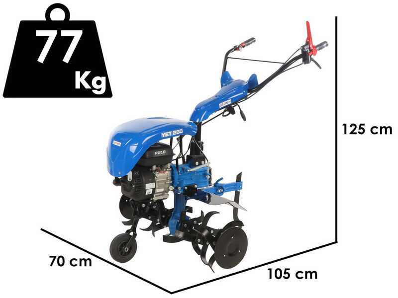 EuroMech YET 280 &ndash; Benzin-Motorhacke &ndash; 6,5 PS &ndash; Honda GX200