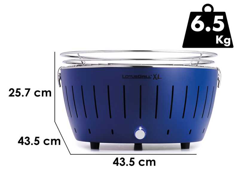 LotusGrill LG G435 U BL - Holzkohlegrill XL - Blau