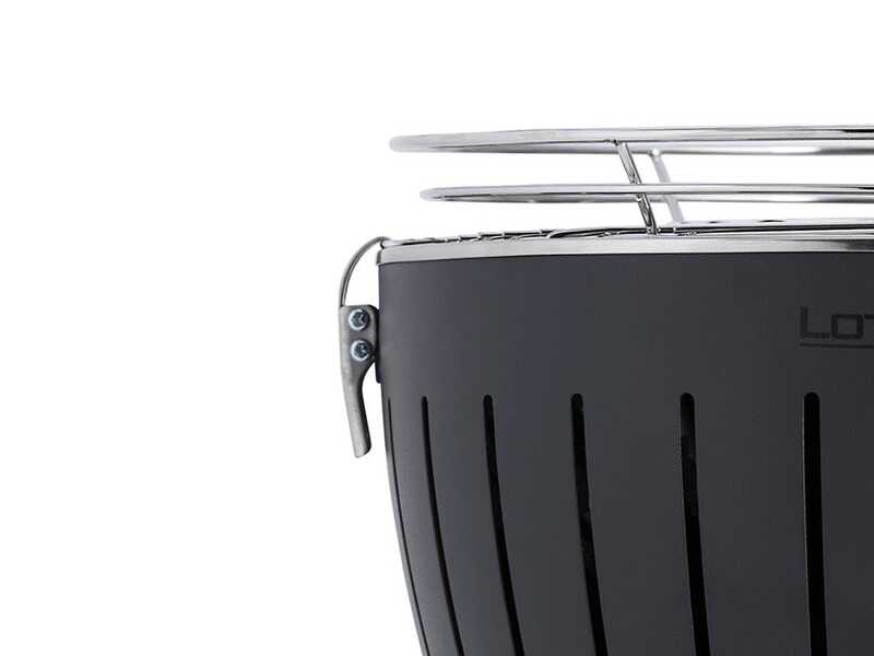 LotusGrill LG G28 U &ndash; Tragbarer Mini-Holzkohlegrill f&uuml;r den Au&szlig;enbereich &ndash; Anthrazitfarbenes Au&szlig;engeh&auml;use