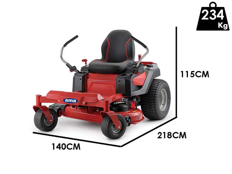 Ama Z TURN ZTR107H &ndash; Professioneller Nullwendekreis-Aufsitzm&auml;her &ndash; Seitenauswurf &ndash; Motor 546 cc