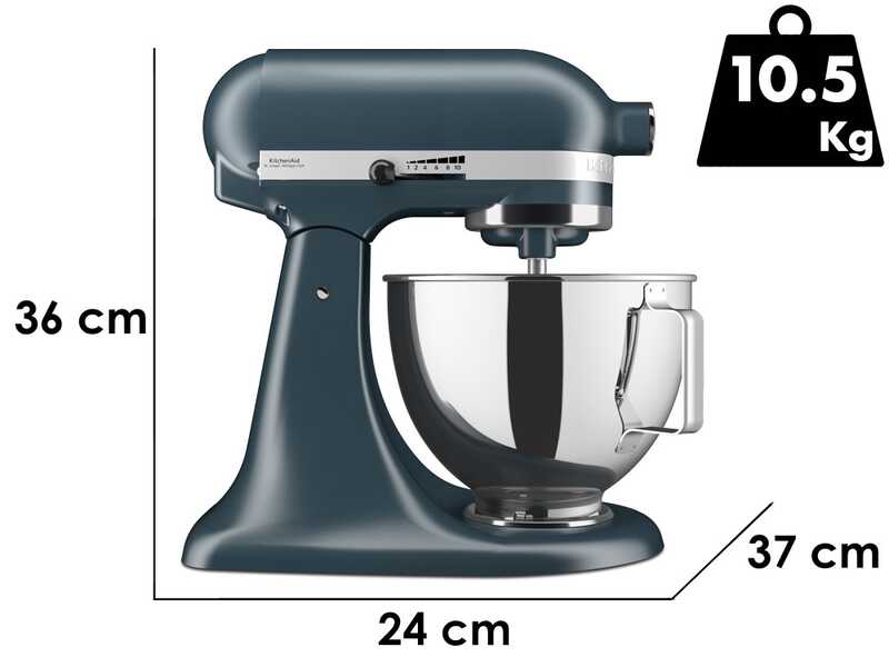 KitchenAid Classic 5KSM95PS-EBS Blau Stahl &ndash; K&uuml;chenmaschine mit kippbarem Kopf