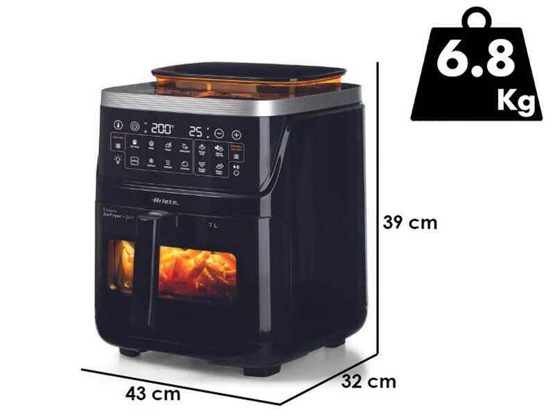 Ariete 4636 &ndash; Hei&szlig;luftfritteuse mit Dampfgarfunktion