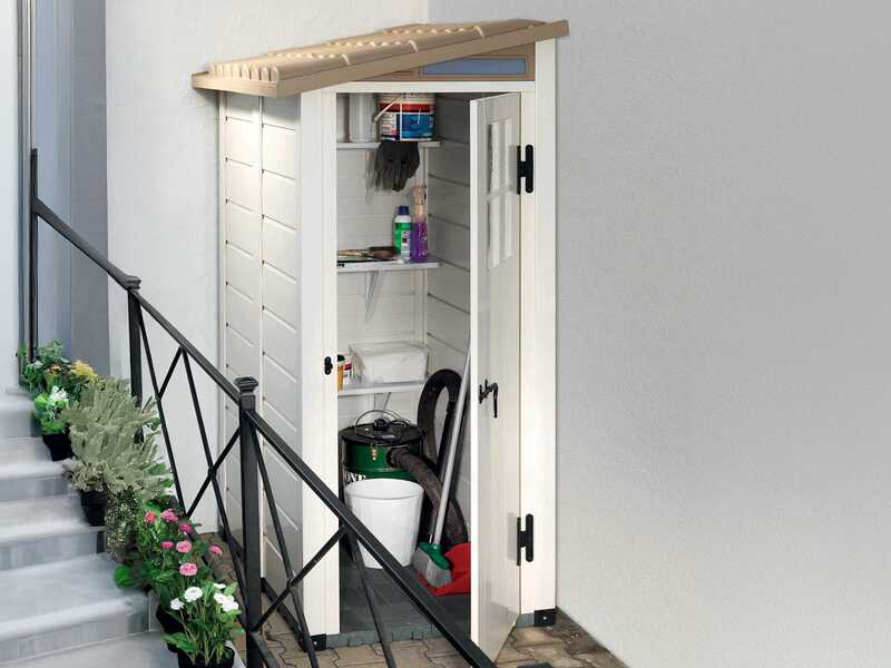 Garofalo Tuscany Evo 100 Terrace &ndash; Ger&auml;tehaus &ndash; Mit Fenster und einfl&uuml;geliger T&uuml;r &ndash; 82,5x122,5x201 cm