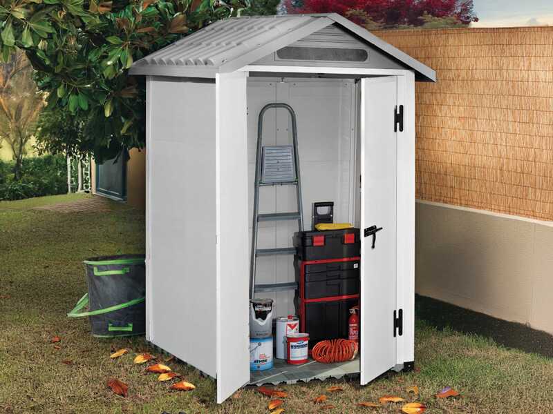 Garofalo Urban 120 &ndash; Ger&auml;tehaus &ndash; Mit Doppelt&uuml;r &ndash; 122,5 x 122,5 x 214 cm