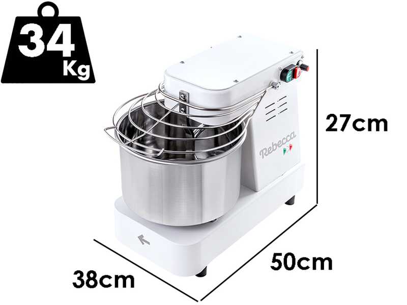 Prismafood Rebecca INV &ndash; Spiralknetmaschine &ndash; 10 Geschwindigkeiten &ndash; Kapazit&auml;t 5 kg