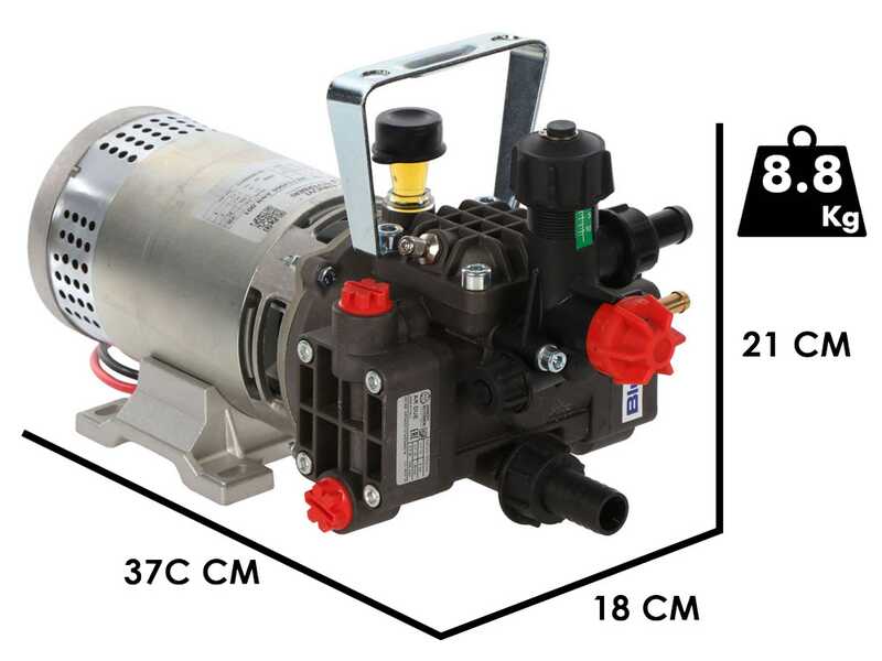Annovi Reverberi AR DUE DC &ndash; Elektrische Motorpumpe zum Spr&uuml;hen &ndash; 12 V &ndash; 10 bar &ndash; OHNE BATTERIE