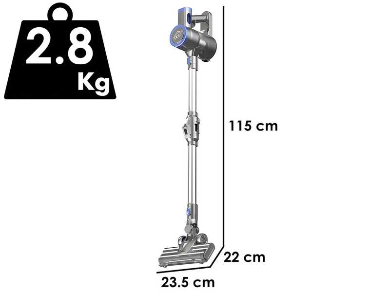 DCG BS5075 &ndash; Akku-Staubsauger kabellos &ndash; Lithium-Batterie 22,2 V / 2 Ah