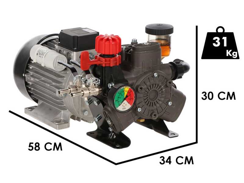 Annovi Reverberi AR 303 EM &ndash; Elektrische Motorpumpe zum Spr&uuml;hen, einphasig