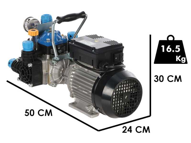 Bertolini Pumps POLY 2020 H.P. RTE.1 &ndash; Elektrische Motorpumpe zum Spr&uuml;hen &ndash; Version f&uuml;r S&auml;uren und Chemikalien
