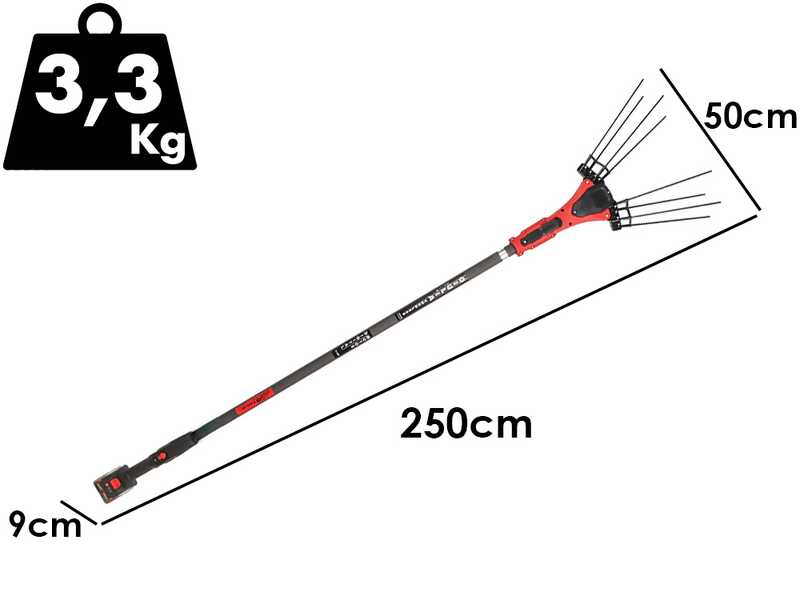 Aima Giulia Cordless &ndash; Akku-Elektro-Olivenernter &ndash; Feste Carbonstange &ndash; 3 x 21 V 5,2 Ah
