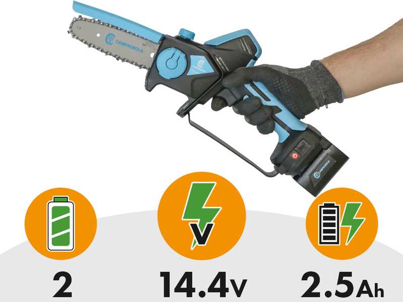 Campagnola FURY XM &ndash; Akku-Astschneider &ndash; 2&times; 14,4 V 2,5 Ah