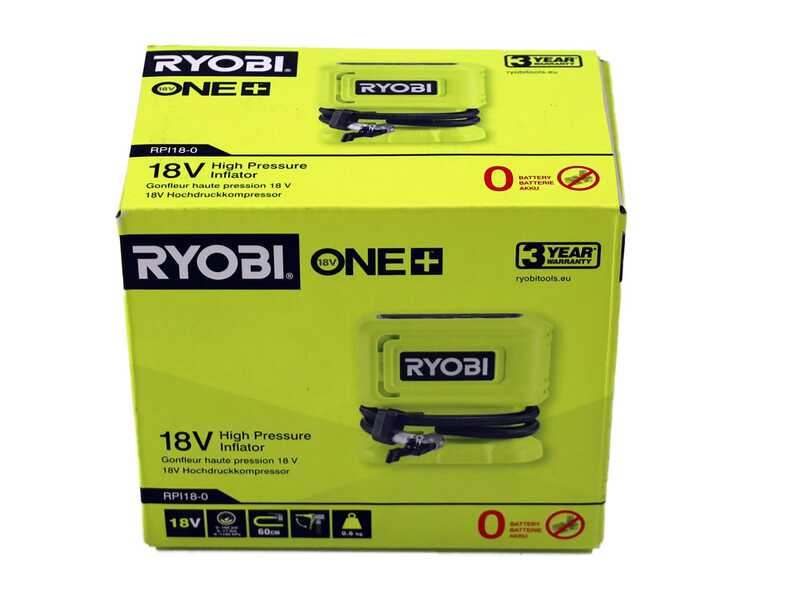 Ryobi RPI18-0 &ndash; Tragbarer Akku-Kompressor &ndash; 18 V &ndash; 4 Ah