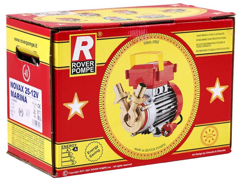 Rover Novax Marina 25 &ndash; Elektrische Umf&uuml;llpumpe aus oxidationsbest&auml;ndiger Legierung &ndash; 12 V