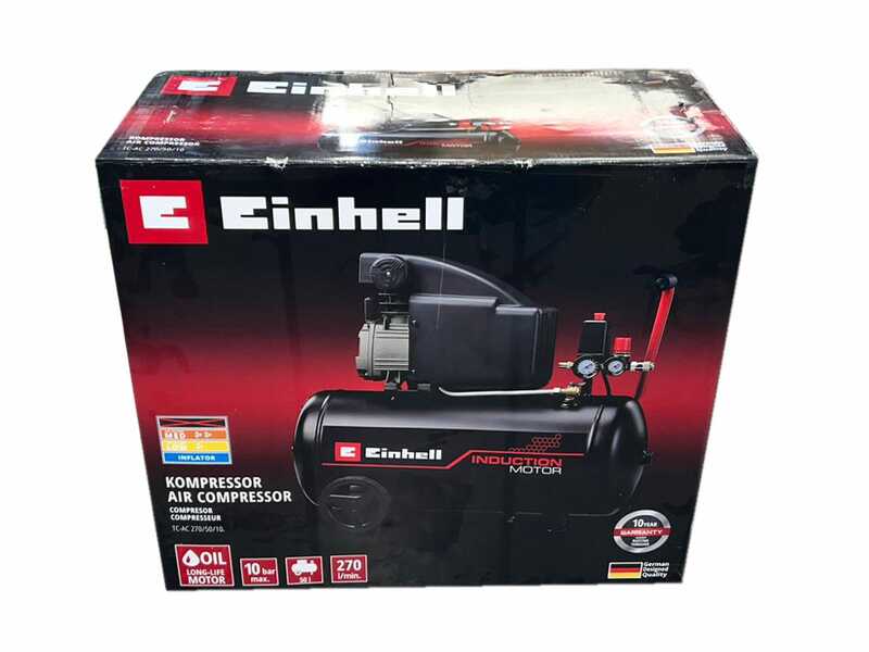 Einhell TE-AC 270/50/10 - Elektrischer Kompressor mit Wagen - Motor 2.5 PS - 50 Liter