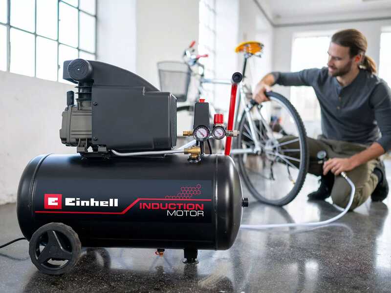 Einhell TE-AC 270/50/10 - Elektrischer Kompressor mit Wagen - Motor 2.5 PS - 50 Liter