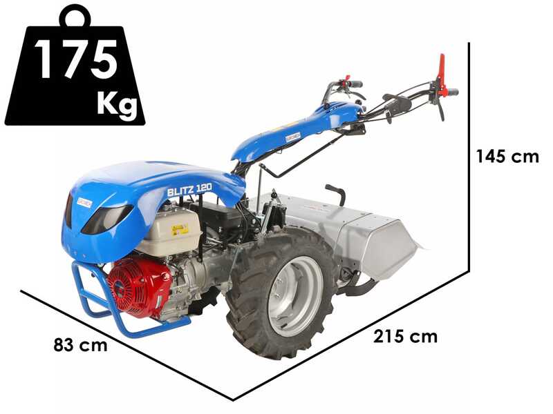 EuroMech BLITZ 120 &ndash; Benzin-Einachsschlepper &ndash;  Honda GX390 - 13 PS