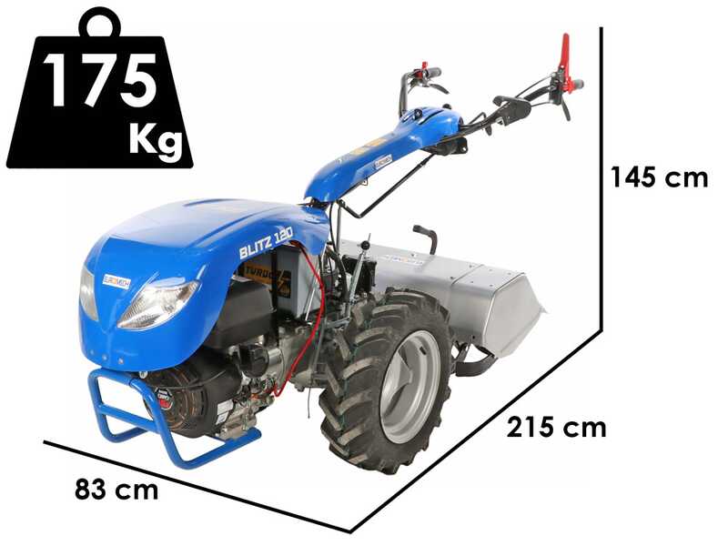 EuroMech BLITZ 120 - Benzin-Einachsschlepper - Yagmur R420 - 16 PS - E-Starter