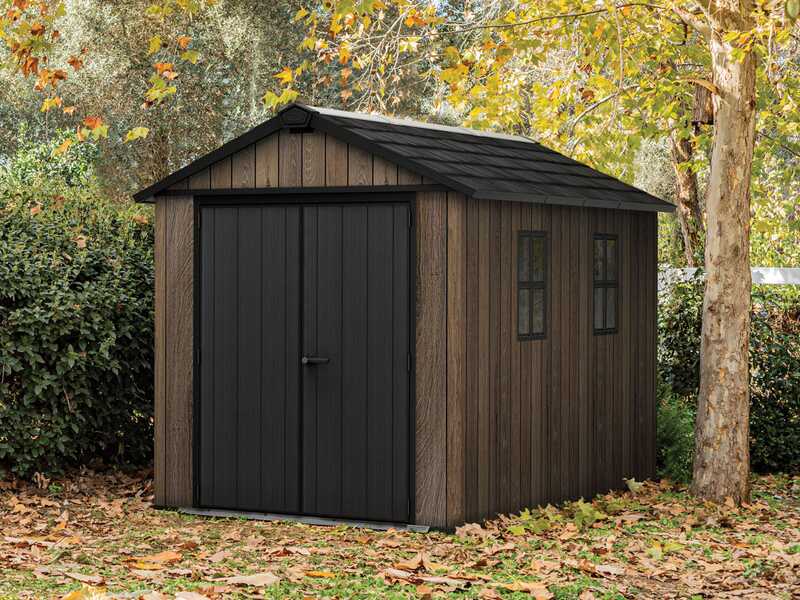 Keter Signature Walnut 7511/1175 &ndash; Ger&auml;tehaus &ndash; Mit Fenstern &ndash; 230 x 350 x 246 cm