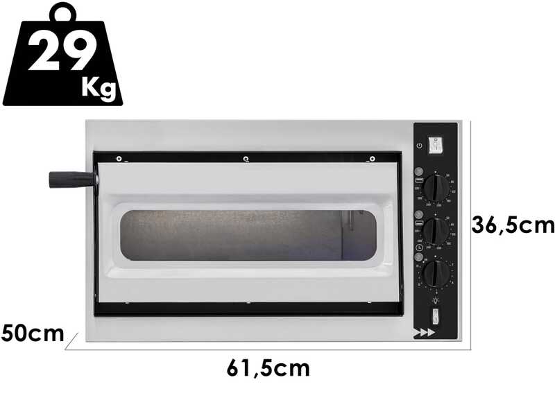 Prismafood SMALL BASIC ALTO 1/40 VETRO 2T &ndash; Pizzaofen &ndash; 2 Thermostate