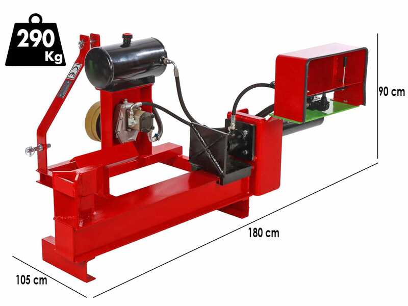 Holzspalter f&uuml;r Zapfwellenantrieb 16T &ndash; horizontal