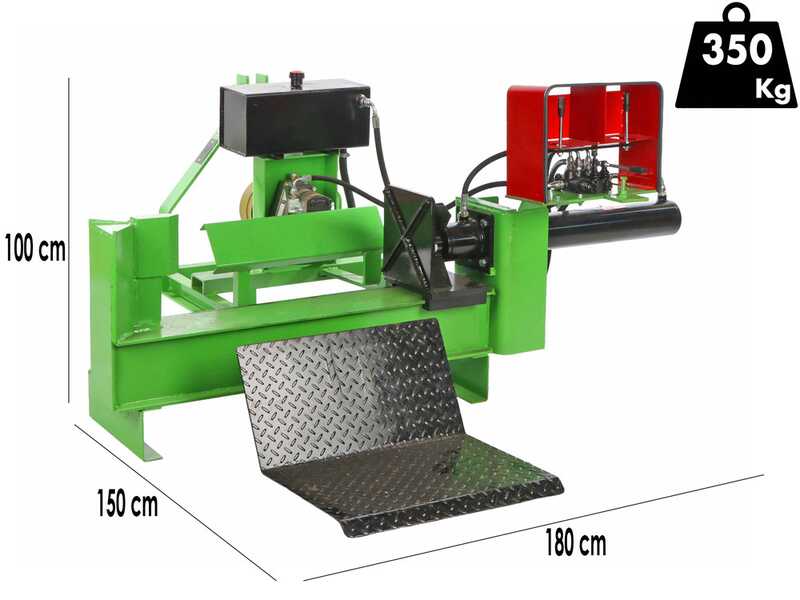 Agrieuro Premium Line 25T - Holzspalter f&uuml;r Traktor - liegend - Hydraulische Ladefl&auml;che