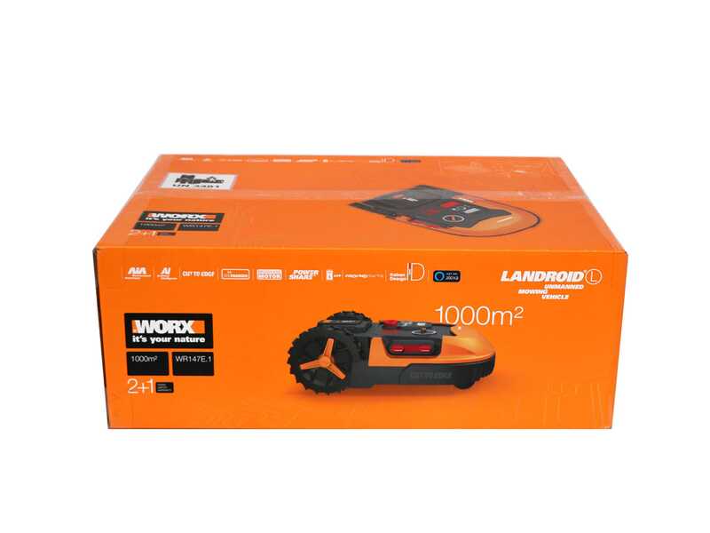 Worx Landroid WR147E.1 - M&auml;hroboter - mit Begrenzungskabel - Akku 20V e 4Ah - L1000