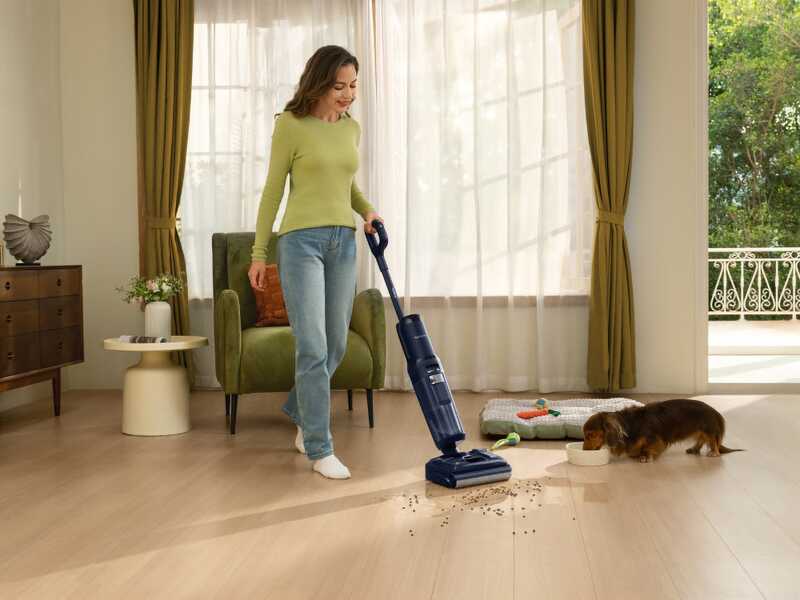 Tineco Floor One S7 Stretch &ndash; Akku-Nass-/ Trockensauger - 3-in-1: Saugen, Wischen, Trocknen