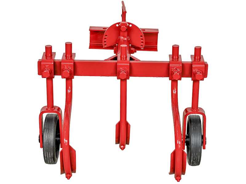 Dreizinken-Grubber ET-3 mit verstellbarem Zweibolzen-Anschluss und Ger&auml;teanschlussst&uuml;ck &ndash; f&uuml;r Einachser von 6&ndash;10 PS