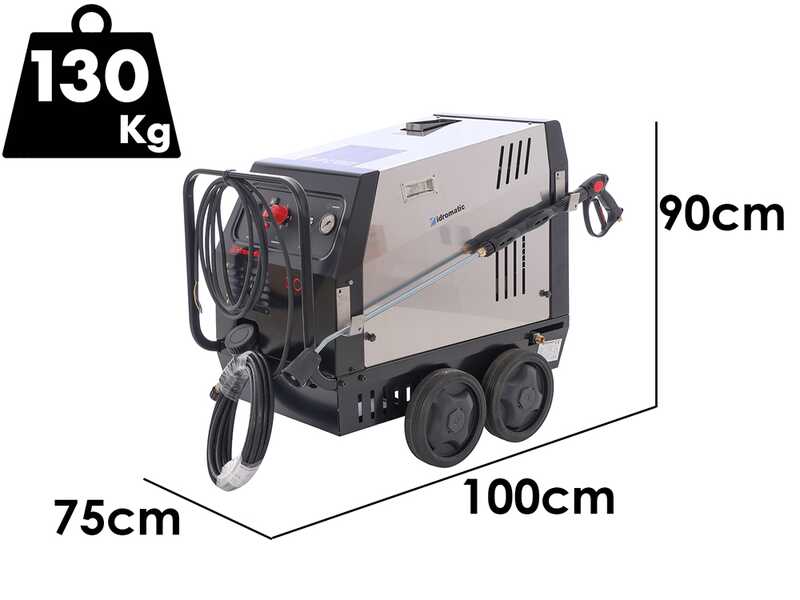Idromatic Eco 120.11 &ndash; Profi- Hei&szlig;wasser 400V Hochdruckreiniger &ndash; 130 bar &ndash; 660 Liter/Std &ndash; Einphasig 230 V
