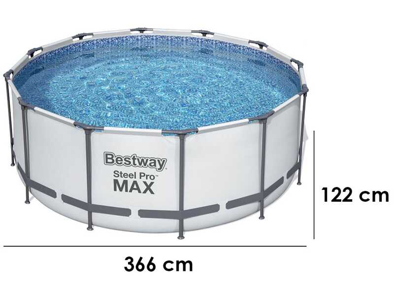 Bestway Steel Pro Max 56420DE - &Oslash;366x122 cm - Pool, rund