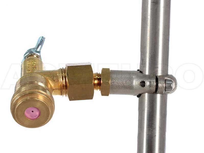 Edelstahl-Spritzbalken (2-teilig) Fl&uuml;gelmutter aus Messing 4+4 D&uuml;sen