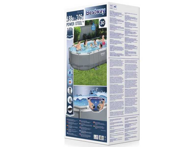 Bestway Power Steel 56448DE - 488x305x107 cm - Ovalpool