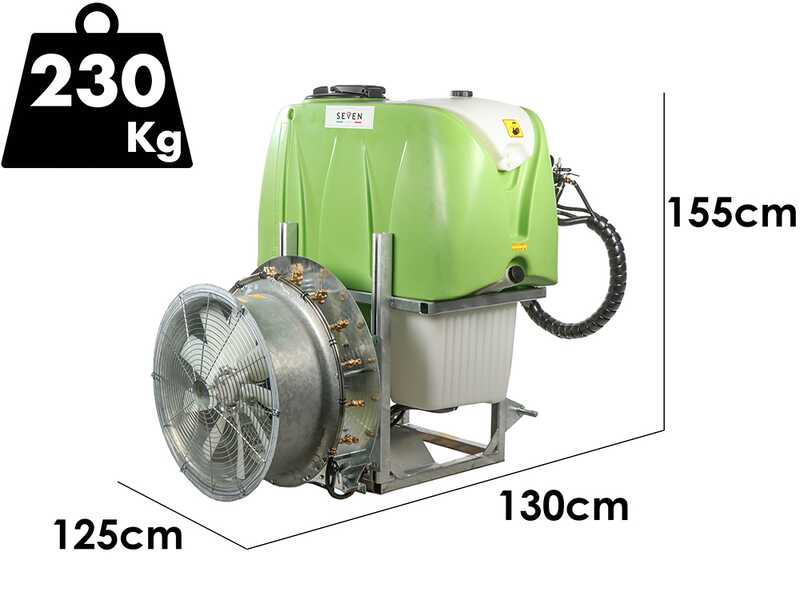 Seven Italy 600 - Aufsattelspr&uuml;hger&auml;t f&uuml;r Traktor - Kapazit&auml;t 600 l - Pumpe APS 71