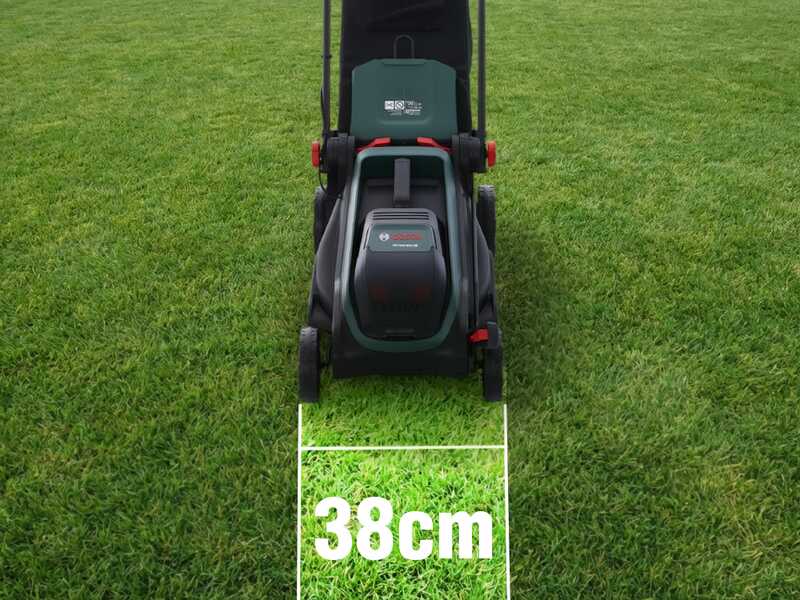 Bosch Rotak18V2-38 &ndash; Akku-Rasenm&auml;her &ndash; Schnittbreite 38 cm &ndash; SOLO OHNE AKKU UND LADEGER&Auml;T