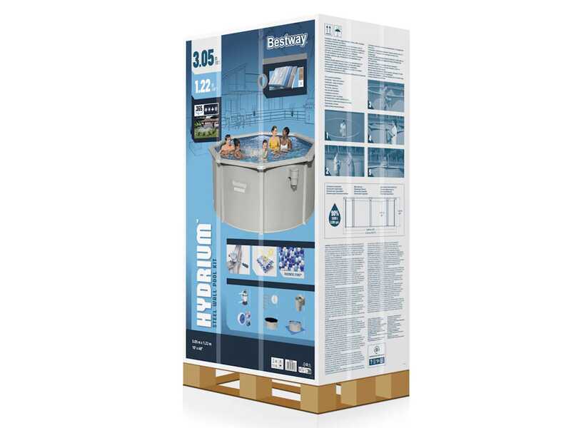 Bestway Hydrium 56566DE - &Oslash;305x122 cm - Stahlwandpool, rund