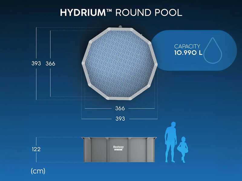 Bestway Hydrium 56574DE - &Oslash;366x122 cm - Stahlwandpool