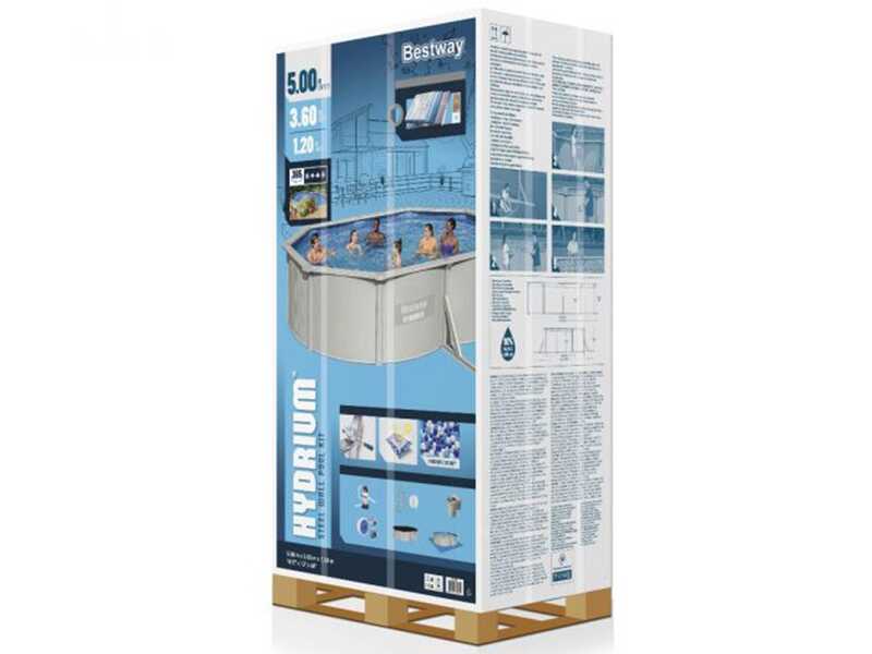 Bestway Hydrium 56586DE - 500x360x120 cm - Stahlwandpool, oval