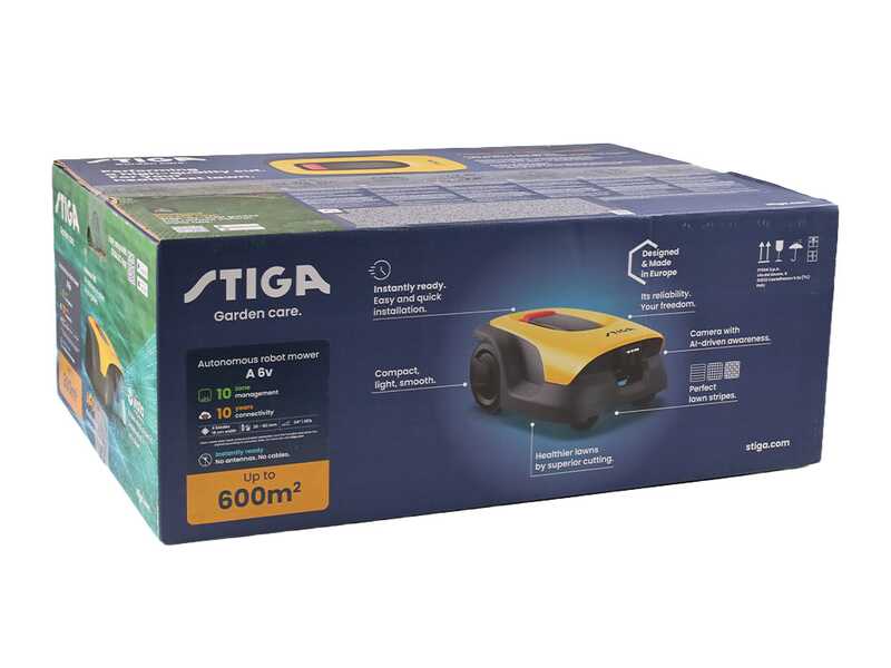 Stiga Vista A 6v - M&auml;hroboter - ohne Begrenzungskabel - mit Akku E-Power 2 Ah