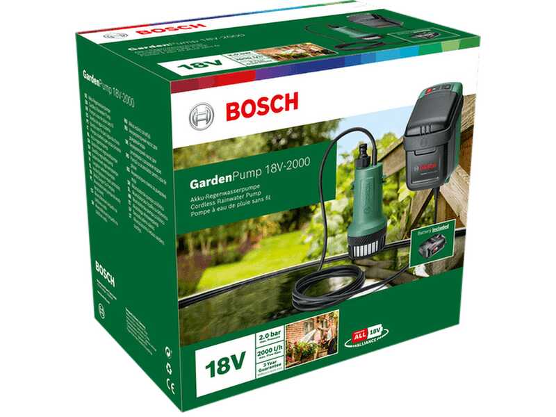 Bosch GardenPump 18V-2000 -  Akku-Regenwasserpumpe - OHNE AKKU UND LADEGER&Auml;T