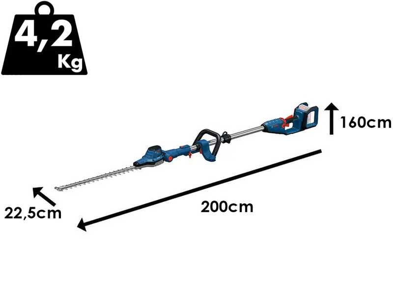 Bosch Professional GHE 18V-50 FP - Akku-Teleskop-Heckenschere - 18V - SOLO OHNE AKKU UND LADEGER&Auml;T