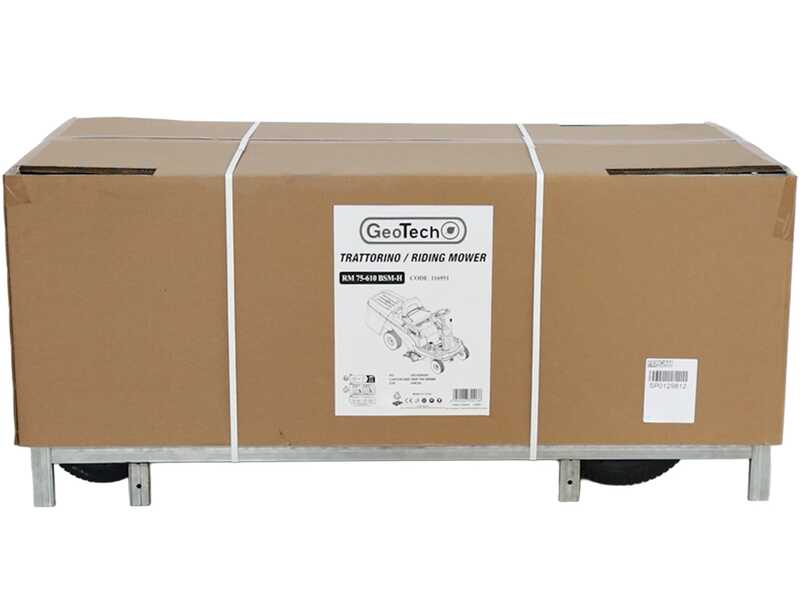 GeoTech RM 75-610 BSM-H &ndash; Rasentraktor mit Hydrostatgetriebe &ndash; 224-ccm-Motor