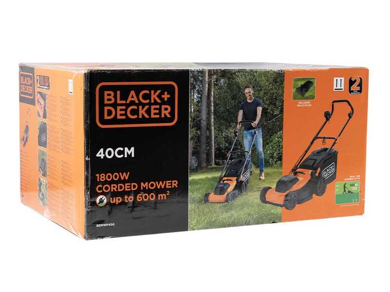 Black &amp; Decker BEMWP340-QS &ndash; Akku-Rasenm&auml;her &ndash; 1400 W &ndash; Schnittbreite 34 cm