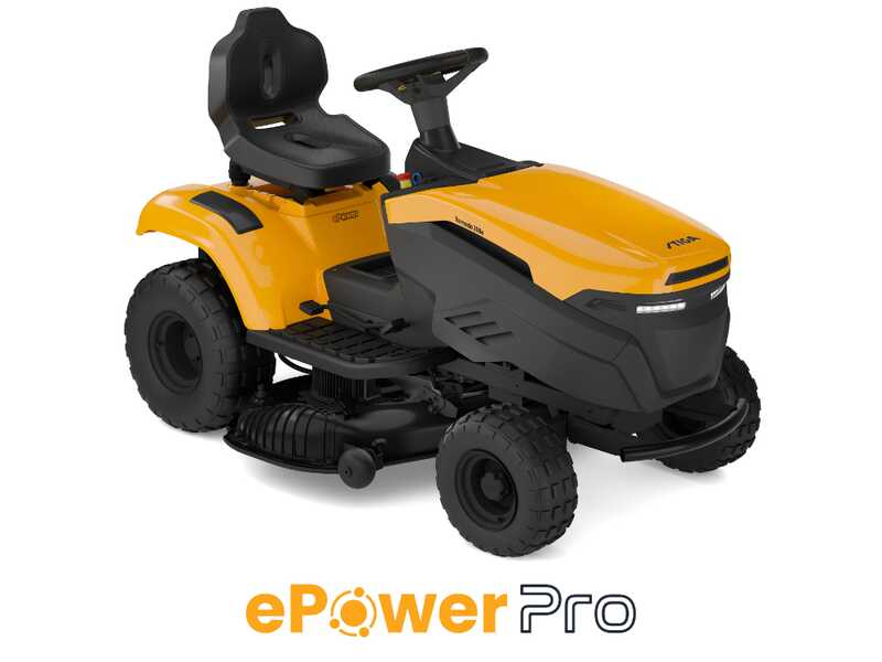 Stiga Tornado 398e &ndash; Rasentraktor mit 1 ePower Pro 56V/40Ah-Akku &ndash; Seitenauswurf und Mulchfunktion
