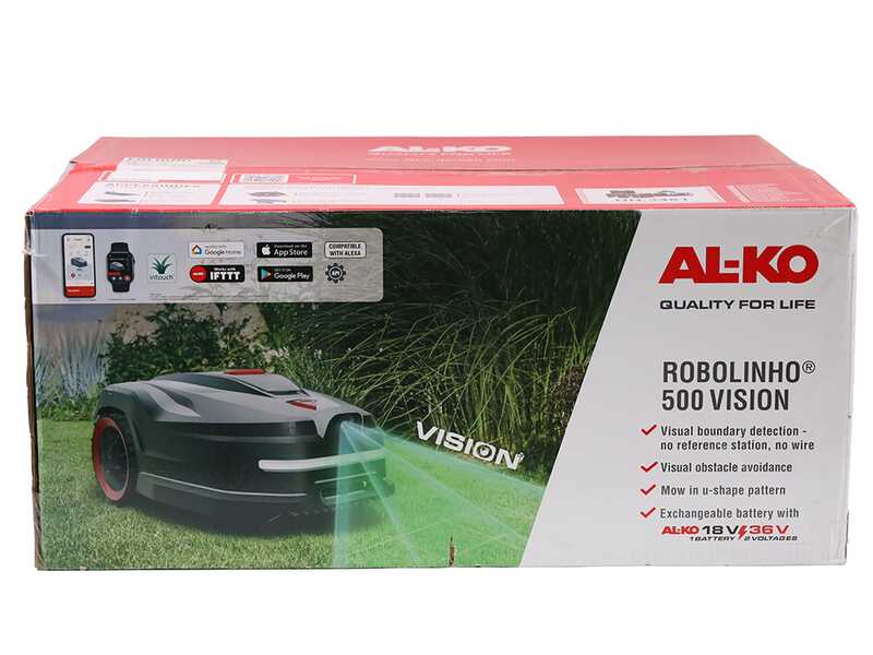 AL-KO Robolinho 500 VISION Easy - M&auml;hroboter - ohne Begrenzungskabel mit intelligenter Navigation